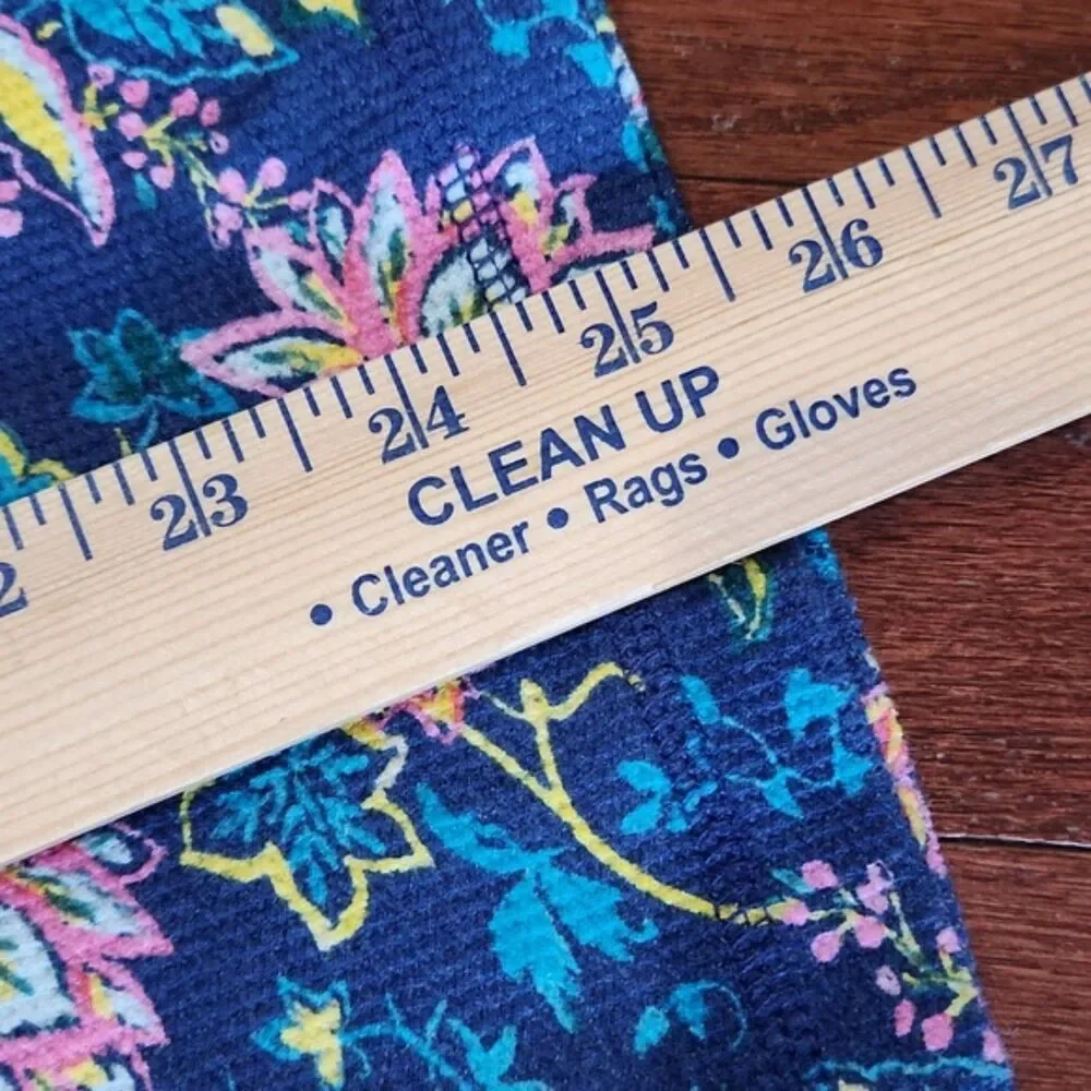 Sundance Floral Thermal Long Sleeve Top, Blue/Pink, Size M - Picture 7 of 7